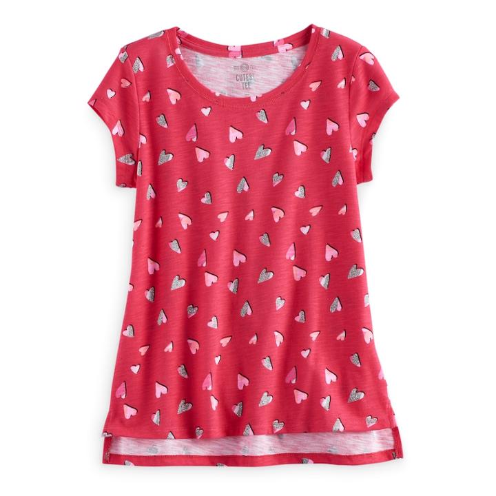 Girls 7-16 & Plus Size So&reg; Vented Hem Core Tee, Size: 10, Med Pink