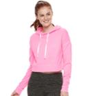 Juniors' So&reg; Cropped Raglan Hoodie, Teens, Size: Large, Brt Pink