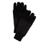 Men's Van Heusen Birdseye Gloves, Black