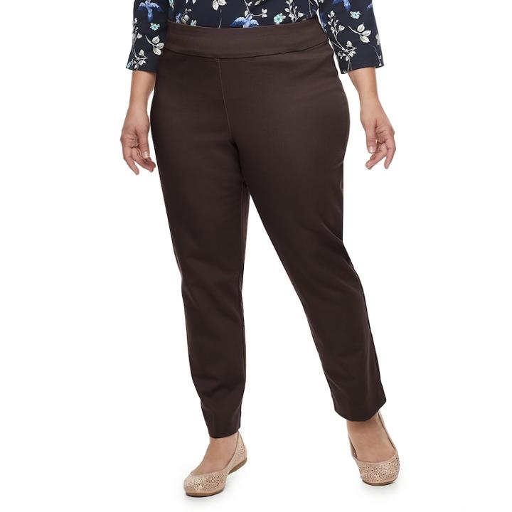 Plus Size Croft & Barrow&reg; Effortless Stretch Pull-on Pants, Women's, Size: 22w Short, Oxford
