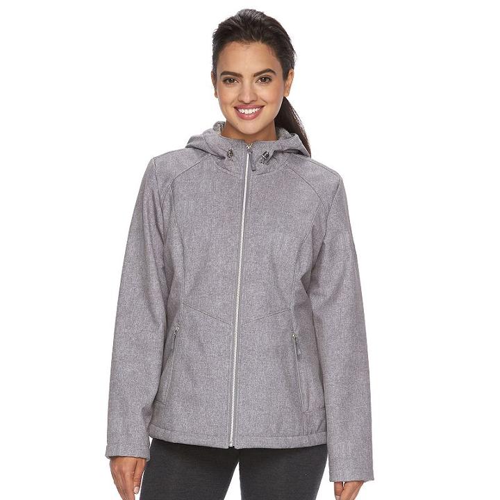 Women's Zeroxposur Lillian Hooded Soft Shell Jacket, Size: Medium, Dark Grey