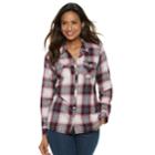 Women's Croft & Barrow&reg; Classic Soft Shirt, Size: Xxl, Red