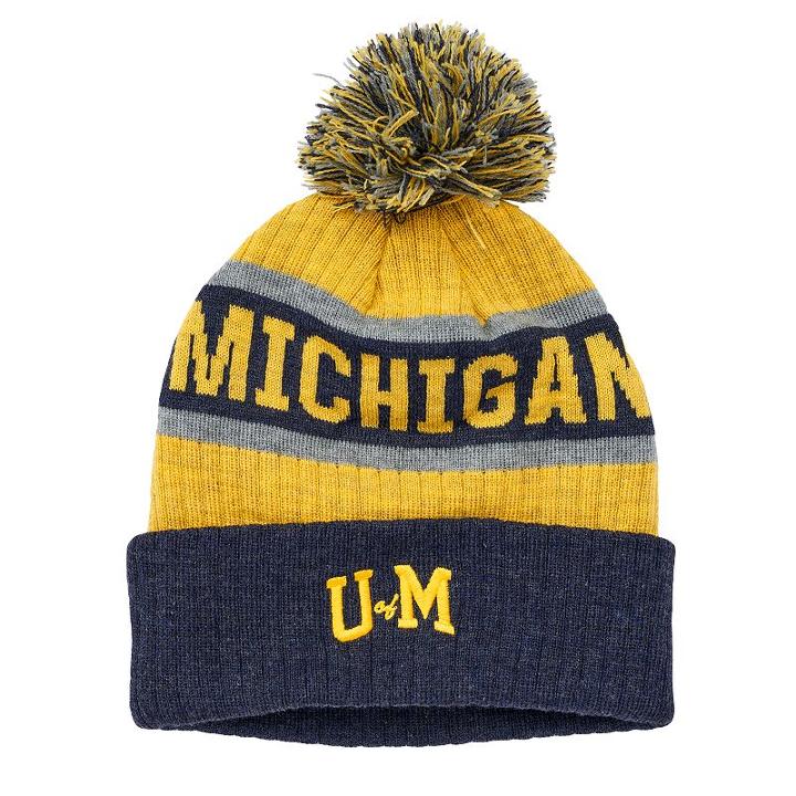 Adult Top Of The World Michigan Wolverines Below Zero Beanie, Blue (navy)