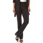 Women's Apt.9&reg; Slim Ponte Pull-on Pants, Size: Medium, Black
