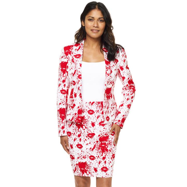 Women's Opposuits Print Jacket & Skirt Set, Size: 6, Natural