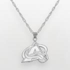 Logoart Colorado Avalanche Sterling Silver Logo Pendant, Women's, Size: 18, Grey