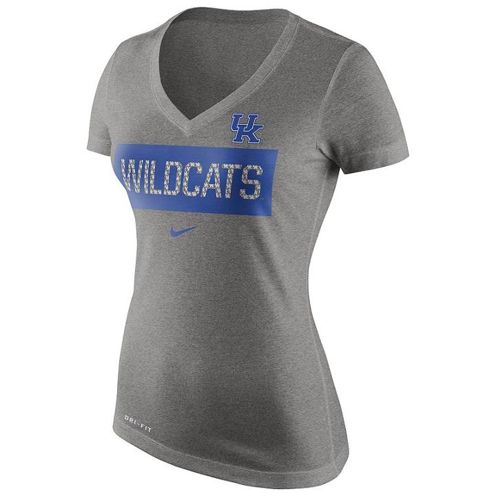Women's Nike Kentucky Wildcats Tailgate Dri-fit Tee, Size: Large, Dark Grey