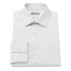 Men's Van Heusen Fitted Easy-care Pique Spread-collar Dress Shirt, Size: 18-34/35, White