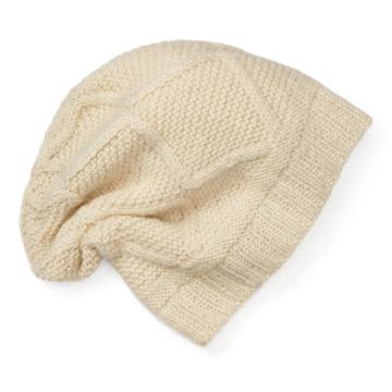 Women's Sijjl Wool Slouchy Knit Beanie, White
