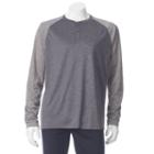 Men's Free Country Birdseye Heathered Henley, Size: Small, Silver