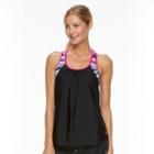 Women's Zeroxposur Racerback Mock-layer Tankini Top, Size: 8, Drk Purple