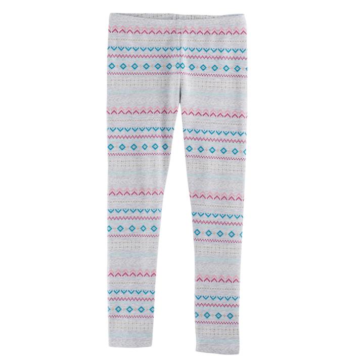 Girls 4-10 Jumping Beans® Long Embellished Leggings, Size: 6, Light Grey