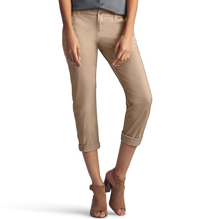 Women's Lee Essential Chino Capris, Size: 10 Avg/reg, Grey Other