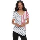 Women's Rock & Republic&reg; Burnout Flag Graphic Tee, Size: Medium, White