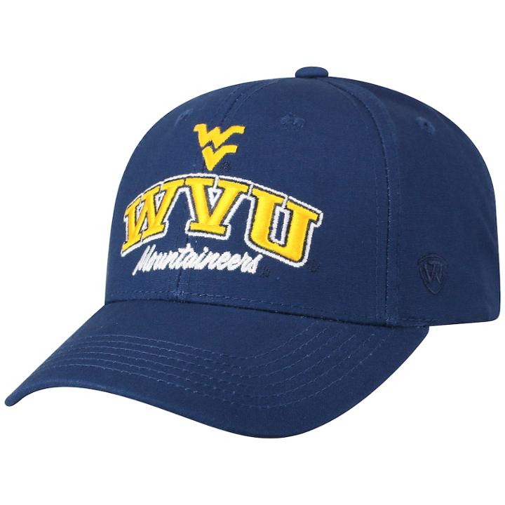 Adult Top Of The World West Virginia Mountaineers Advisor Adjustable Cap, Men's, Blue (navy)