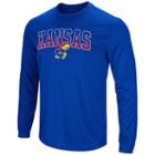Men's Campus Heritage Kansas Jayhawks Gradient Long-sleeve Tee, Size: Xl, Dark Blue