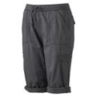 Juniors' Plus Size Unionbay Harriet Roll-tab Capris, Girl's, Size: 20 W, Grey Other