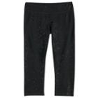 Girls 7-16 So&reg; Glitter Capri Leggings, Size: 14, Black