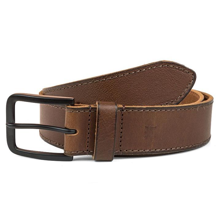 Men's Haggar Retro Leather Belt, Size: 36, Brown