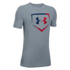 Boys 8-20 Under Armour Baseball Logo Tee, Size: Small, Med Grey