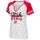 Women's Campus Heritage Utah Utes Notch-neck Raglan Tee, Size: Medium, White Oth