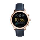 Fossil Women's Q Explorist Gen 3 Leather Smart Watch - Ftw4002, Size: Large, Black