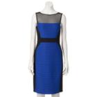 Petite Suite 7 Colorblock Sheath Dress, Women's, Size: 10 Petite, Blue Other