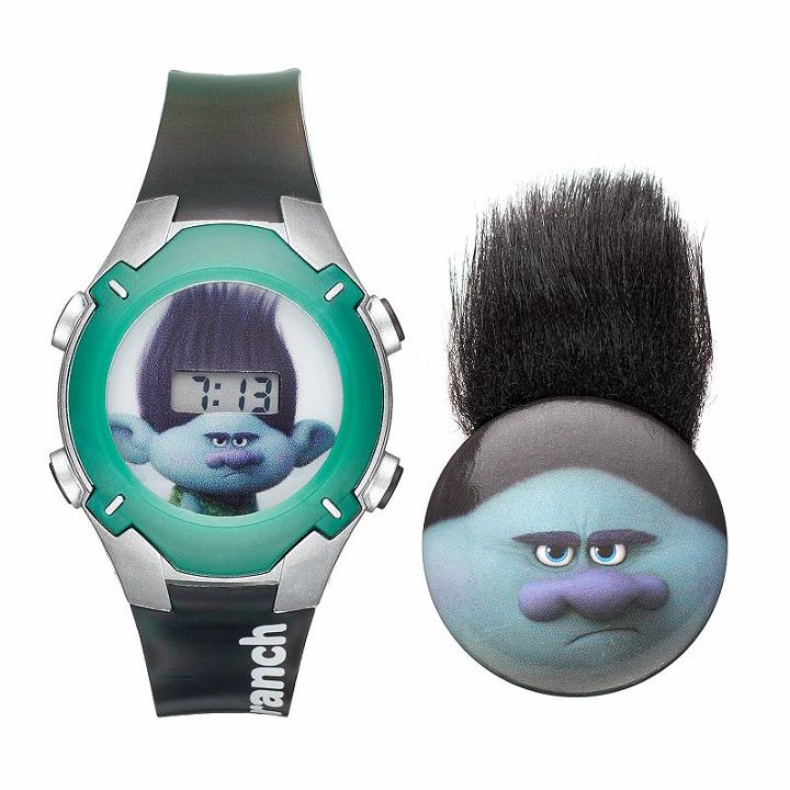 Dreamworks Trolls Branch Kids' Digital Light-up Watch & Pin Set, Girl's, Size: Large, Green