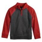 Boys 4-12 Jumping Beans&reg; 1/4 Zip Pullover Raglan Sweater, Size: 8, Black
