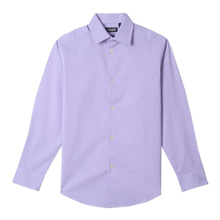 Boys 6-20 Chaps Gingham Button-down Shirt, Size: 10-12, Med Purple