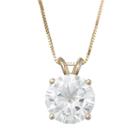 Forever Brilliant 3 1/10 Carat T.w. Lab-created Moissanite 14k Gold Pendant Necklace, Women's, Size: 18, White