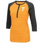 Women's Campus Heritage Tennessee Volunteers 3/4-sleeve Henley Tee, Size: Xxl, Drk Orange