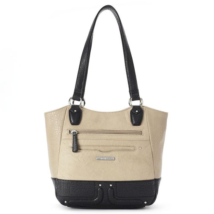 Stone & Co. Willa Curved Leather Tote, Women's, Dark Beige