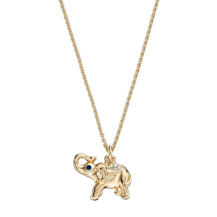 Elephant Pendant Necklace, Women's, Gold