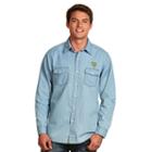 Men's Antigua West Virginia Mountaineers Chambray Button-down Shirt, Size: Xxl, Med Blue