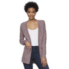 Juniors' So&reg; Open Long Sleeve Cardigan, Girl's, Size: Medium, Dark Pink