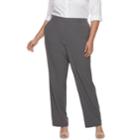 Plus Size Apt. 9&reg; Pull-on Straight-leg Pants, Women's, Size: 16 W, Grey