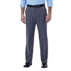 Men's Haggar Expandomatic Stretch Classic-fit Comfort Compression Waist Twill Pants, Size: 42x32, Grey (charcoal)