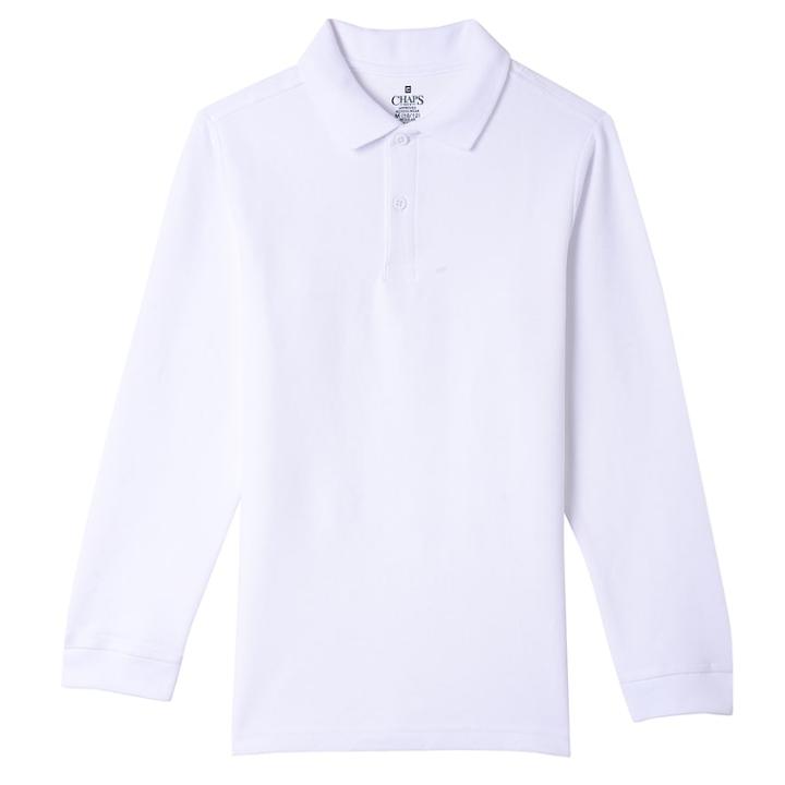 Boys 4-20 Chaps Stretch Polo, Size: 10-12, White