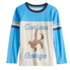 Boys 4-12 Jumping Beans&reg; Retro Curious George Striped Sleeve Colorblock Tee, Size: 6, Beige