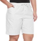 Plus Size Gloria Vanderbilt Cuffed Shorts, Women's, Size: 1xl, White
