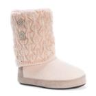 Muk Luks Women's Sofia Pointelle Knit Boot Slippers, Size: Medium, Pink Other