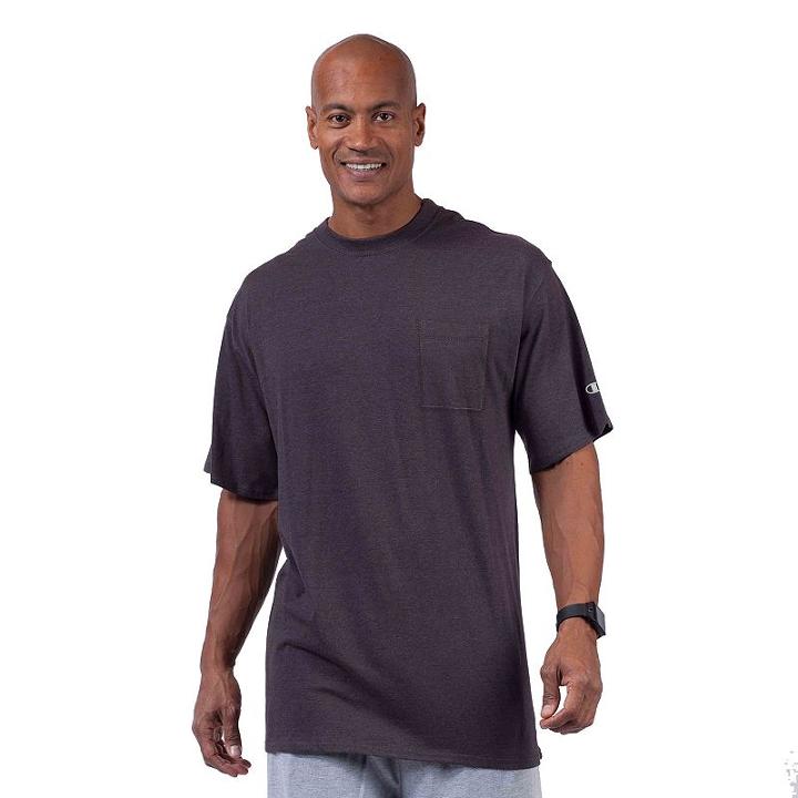 Big & Tall Champion Solid Pocket Tee, Men's, Size: 3xl Tall, Dark Grey