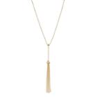 14k Gold Beaded Lariat Necklace, Women's, Size: 16, Yellow
