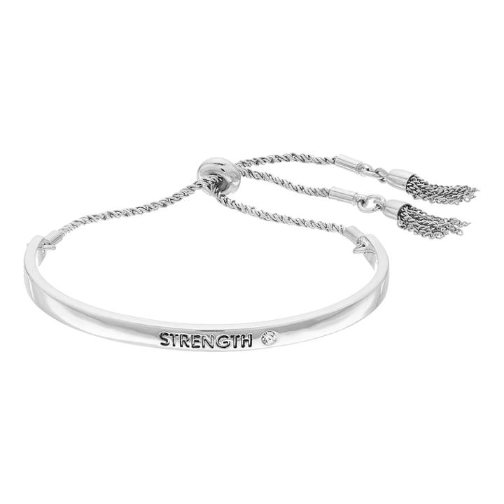 Simply Vera Vera Wang Strength Bolo Bracelet, Women's, Silver