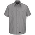 Men's Wrangler Workwear Work Shirt, Size: Medium, Grey