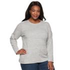 Plus Size Croft & Barrow&reg; Classic Crewneck Tee, Women's, Size: 1xl, Med Grey