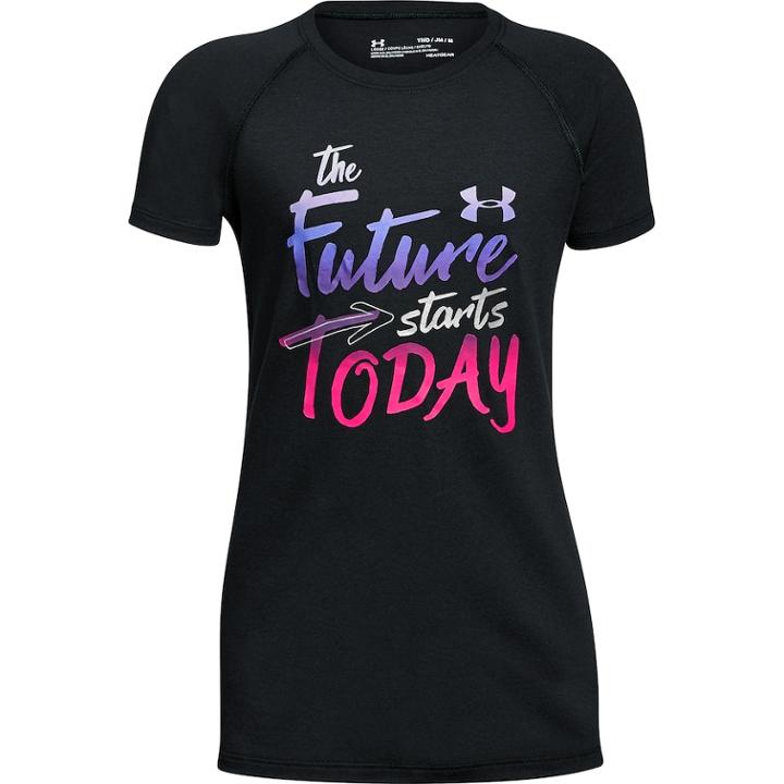Girls 7-16 Under Armour The Future Starts Today Tee, Size: Small, Black