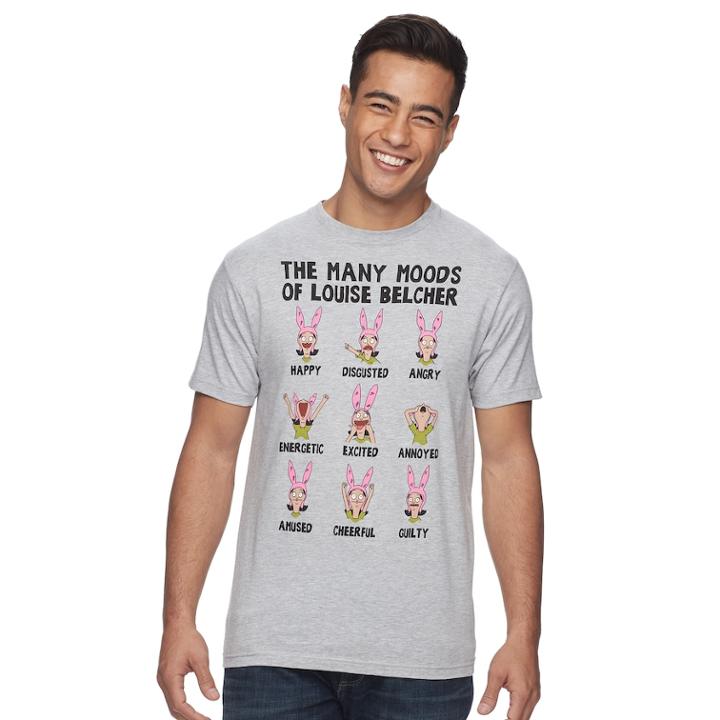 Men's Bob's Burgers Louise Tee, Size: Large, Light Grey