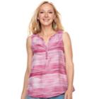 Women's Sonoma Goods For Life&trade; Printed Tank, Size: Large, Med Pink